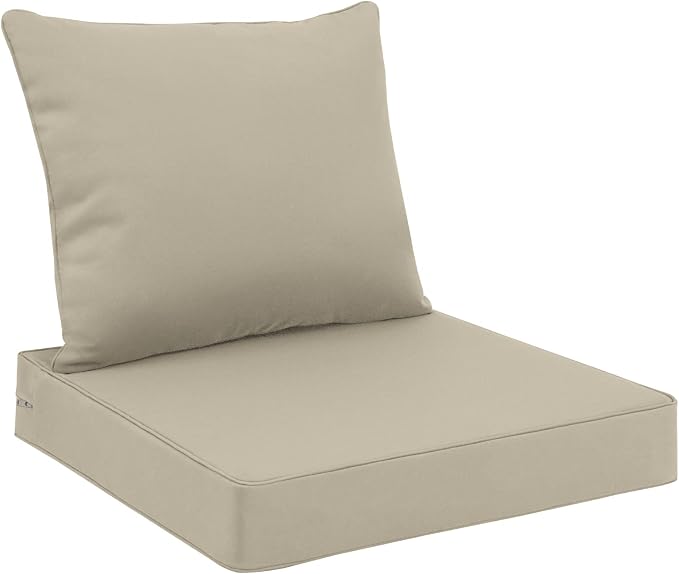 Favoyard Outdoor Seat Cushion Set 22 x 24 Inch Waterproof & Fade Resistant by OutdoorFurnitureAccessories