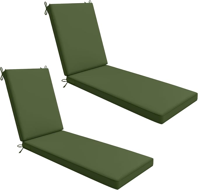 AAAAAcessories Outdoor Chaise Lounge Cushions, Waterproof, Fade-Resistant Patio by AAAAAcessories