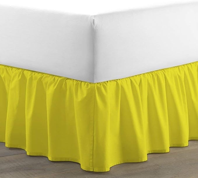 Bed Skirt - Ruffled Bed Skirt 12 Inch Drop Dust Ruffle - Dust Ruffle Bedskirt - Image 4