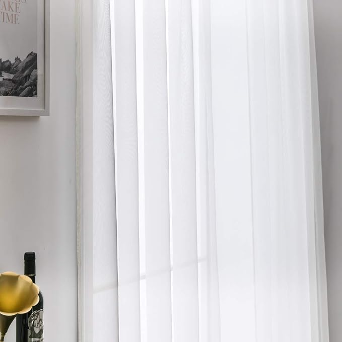 MIULEE Ivory Window Sheer Curtains - Image 5
