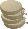 idee-home Outdoor Bistro Chair Cushions, 15”x15”x 3” Thick Outdoor Round Seat by idee-home