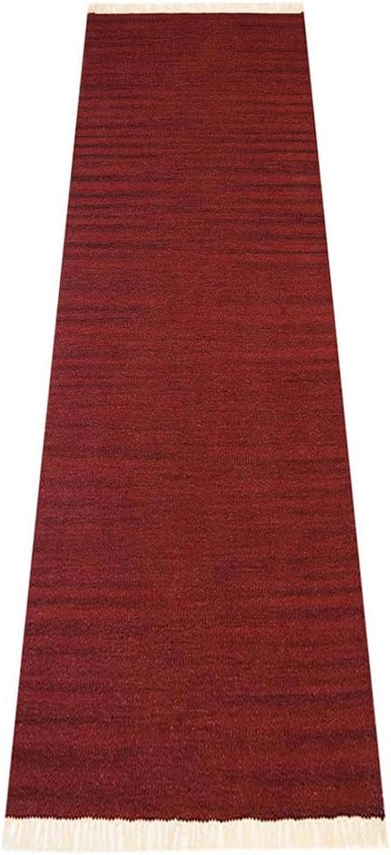 Rugsotic Carpets Hand Woven Flat Weave Kilim Wool 2'6''x6' Runner Area Rug - Image 3