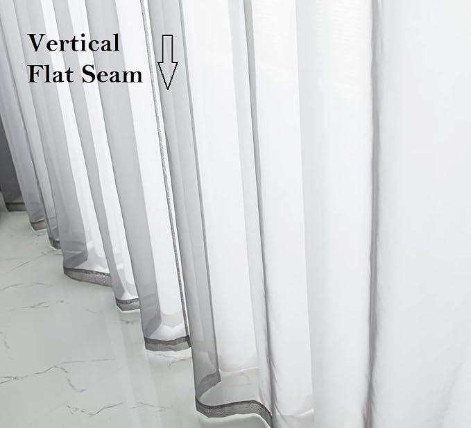PI Dark Grey Sheer Curtains - Image 5