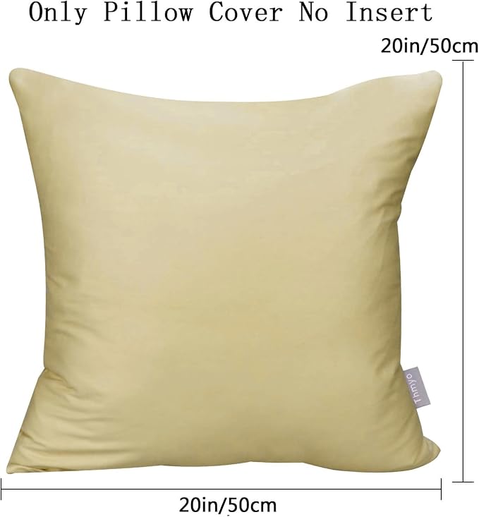 4-Pack 100% Cotton Comfortable Solid Decorative Throw Pillow Case, Thmyo Square - Image 8