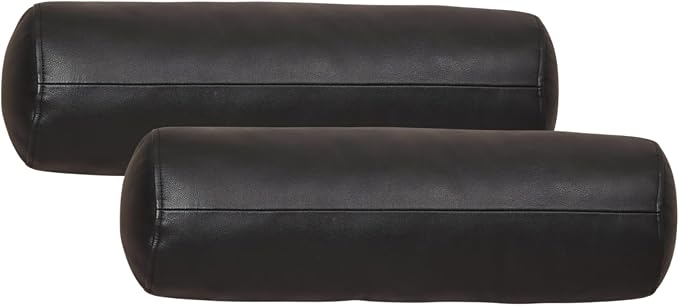 Neck Roll Pillow Cushion Cover, 22x7 Inch Full Moon Round Bolster Pillow Case by Ganloz