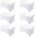 6-Pack Premium White Spandex Tablecloths by DailySet