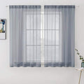 MIULEE 2 Panels Solid Color Sheer Window Curtains Elegant Window Voile by MIULEE