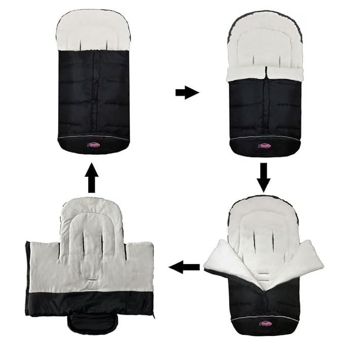 German Designed Universal Stroller Footmuff, 5 Way Zippers Style - Image 2