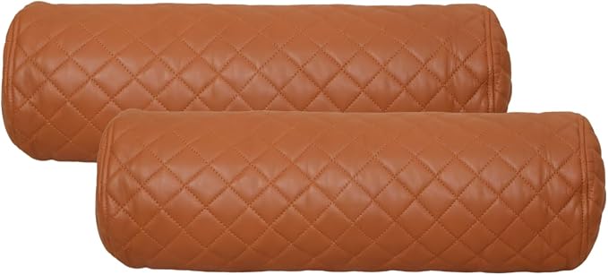 Neck Roll Pillow Cushion Cover, 20x7 Inch Full Moon Round Bolster Pillow Case by Ganloz