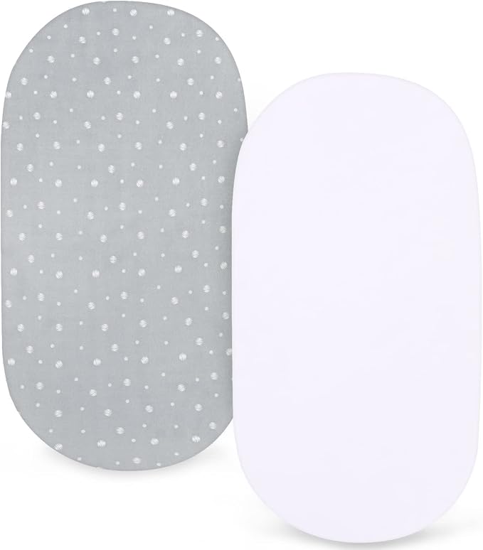 Bassinet Sheets 2 Pack, Fit for SNOO Smart Sleeper, UPPAbaby Bassinet, Chicco - Image 2