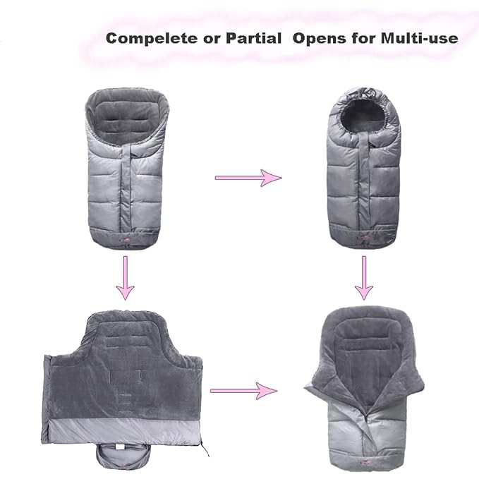Anti-Kick Winter Stroller Blanket, Warm Cuddly Weather Resistant Baby Footmuff - Image 4