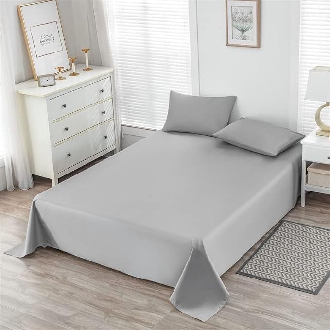 WenBags Lightweight Waterproof Flat Sheet 90 * 98 Inches King Size-Mattress - Image 2