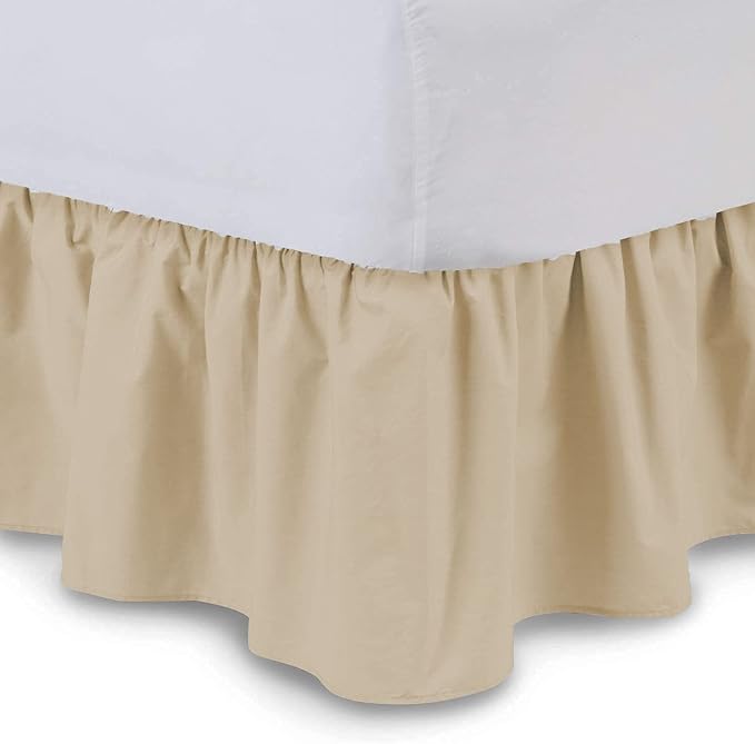 Bed Skirt - Ruffled Bed Skirt 12 Inch Drop Dust Ruffle - Dust Ruffle Bedskirt - Image 2