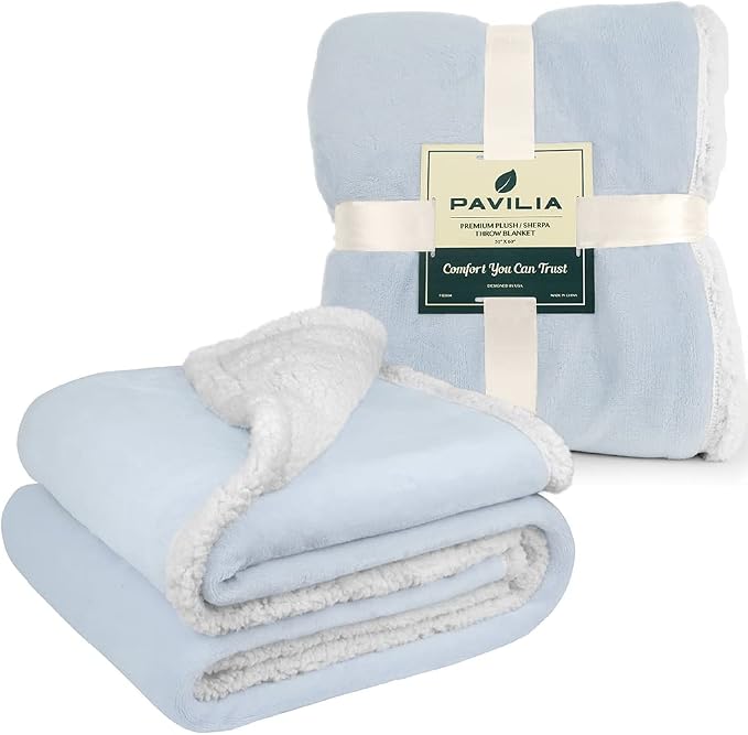 PAVILIA Sherpa Fleece Throw Blanket - Image 9
