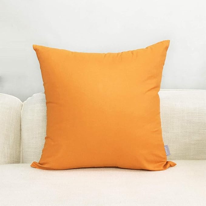 4-Pack 100% Cotton Comfortable Solid Decorative Throw Pillow Case Square - Image 3