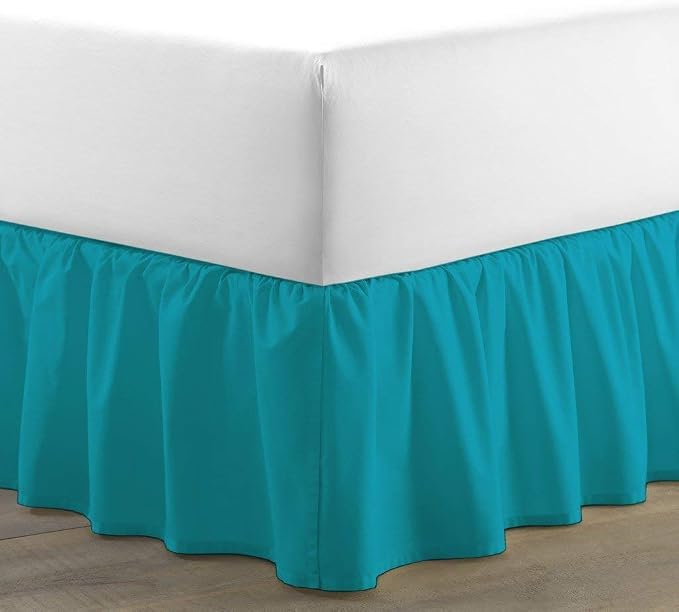 Bed Skirt - Ruffled Bed Skirt 12 Inch Drop Dust Ruffle - Dust Ruffle Bedskirt - Image 4