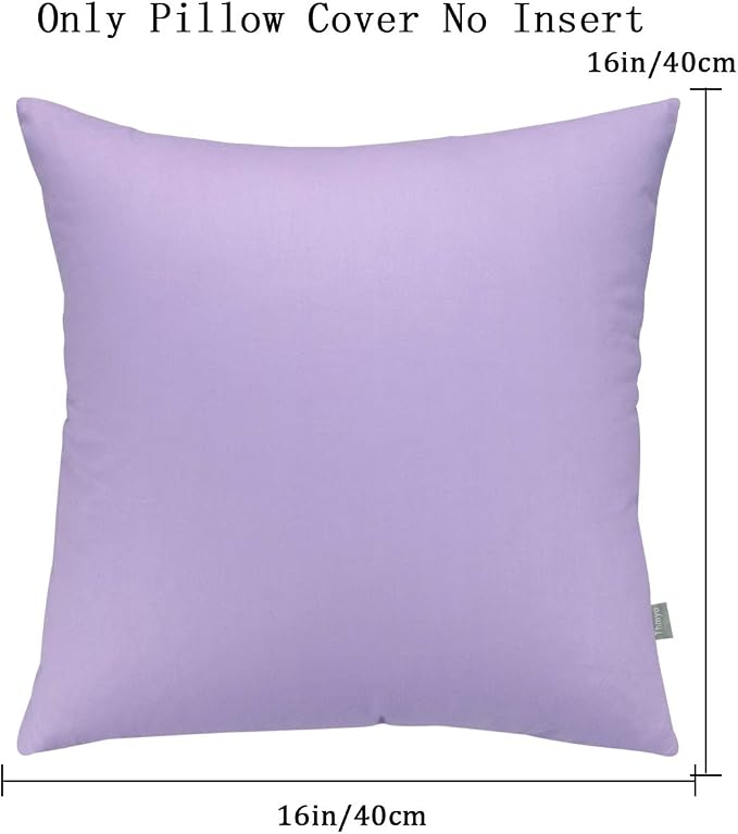 4-Pack 100% Cotton Comfortable Solid Decorative Throw Pillow Case, Thmyo Square - Image 5