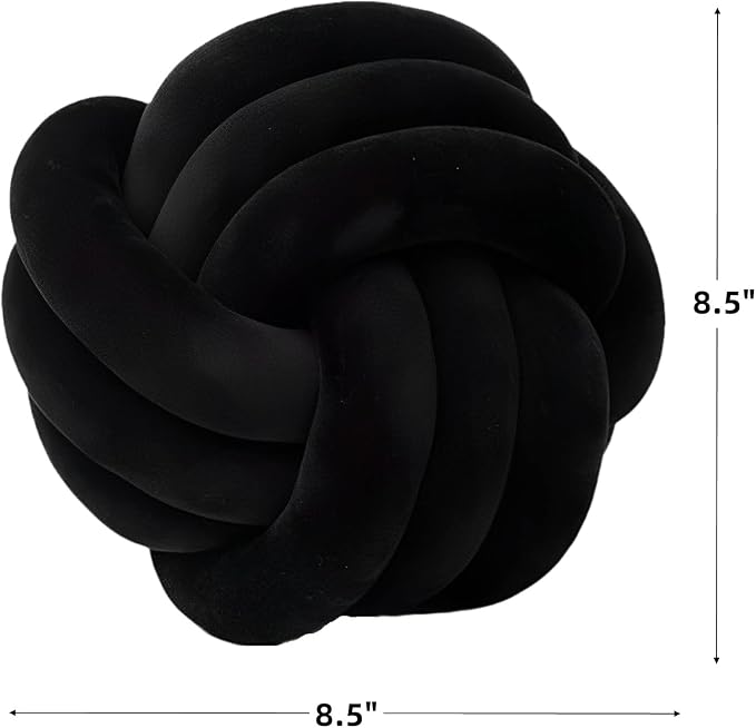 Knot Ball Pillows, Round Throw Pillow Cushion Home Decoration Soft Plush Pillow - Image 2