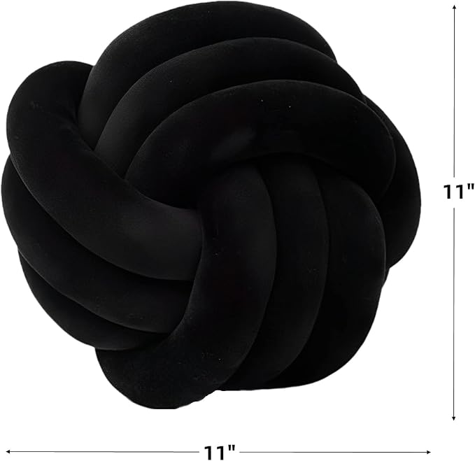 Knot Ball Pillows, Round Throw Pillow Cushion Home Decoration Soft Plush Pillow - Image 2