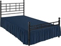 Ruffle Bed Skirt with Split Corners, Microfiber Dust Ruffled by Non-StickyCotton