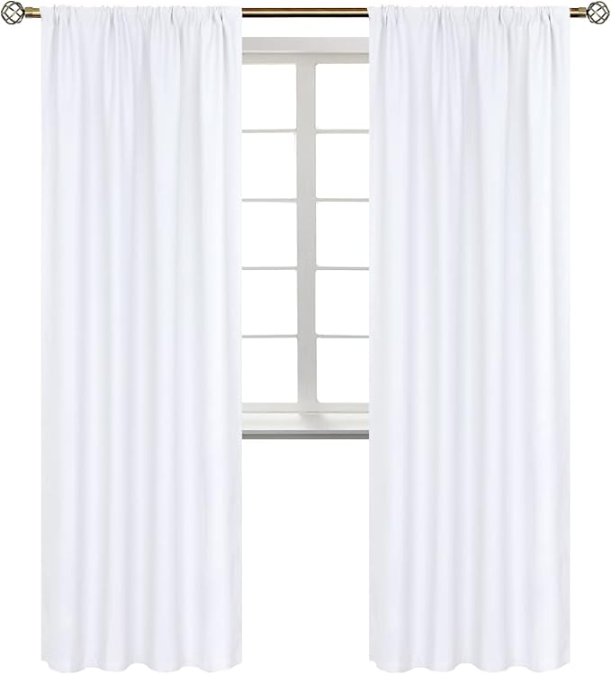 BGment White Curtains 84 Inches Length by BGment