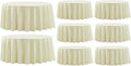 Round Tablecloth 120 Inch Tablecloth 8 Pack Ivory Table Cloths Washable by AOCOZHomeLifeMuseum
