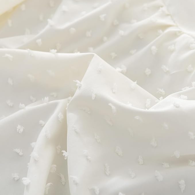 Tufted Dot Bed Skirt Full Size Ruffled Bed Skirt - Image 4