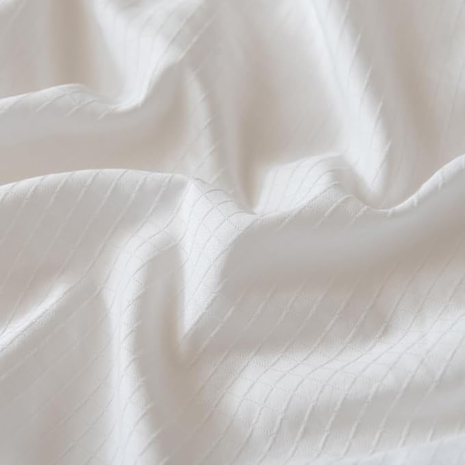Queen Bed Skirt, Grid Plaid Soft Quadruple Pleated Ruffle Bed Skirt, Tailored - Image 8