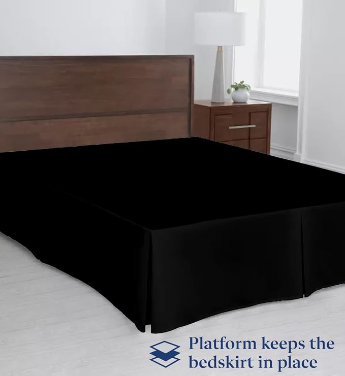 SKY BEDDINGS Luxury Pleated Queen Bed Skirt - Image 3