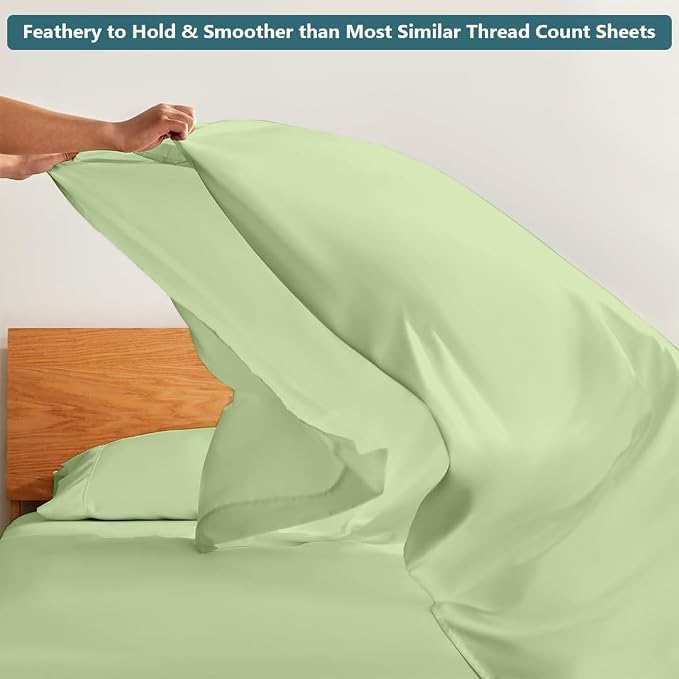Sleeper Sofa Bed Sheet Set – Full Size, 100% Cotton, 338 Thread Count – 4-Piece - Image 6