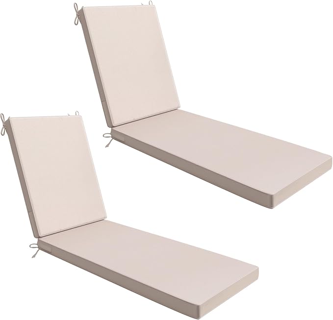 AAAAAcessories Outdoor Chaise Lounge Cushions, Waterproof, Fade-Resistant Patio by AAAAAcessories