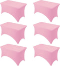 6-Pack Premium Pink Spandex Tablecloths by DailySet