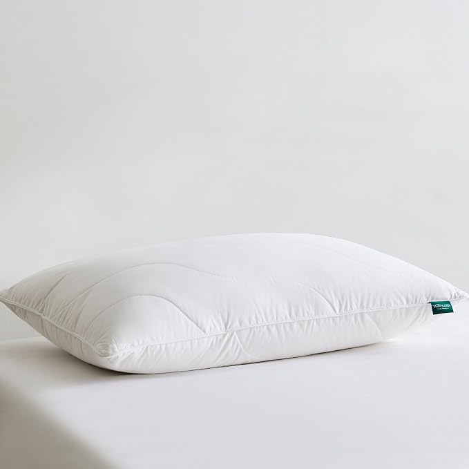 Three Geese White Goose Feather Down Pillows Standard Size Set of 1-100% Cotton by ThreeGeese