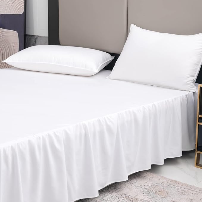 TSUTOMI Bed Skirt King Size Ruffled Bed Skirt - Image 7