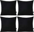 Thmyo 4-Pack 100% Cotton Comfortable Solid Decorative Throw Pillow Case Square by Thmyo
