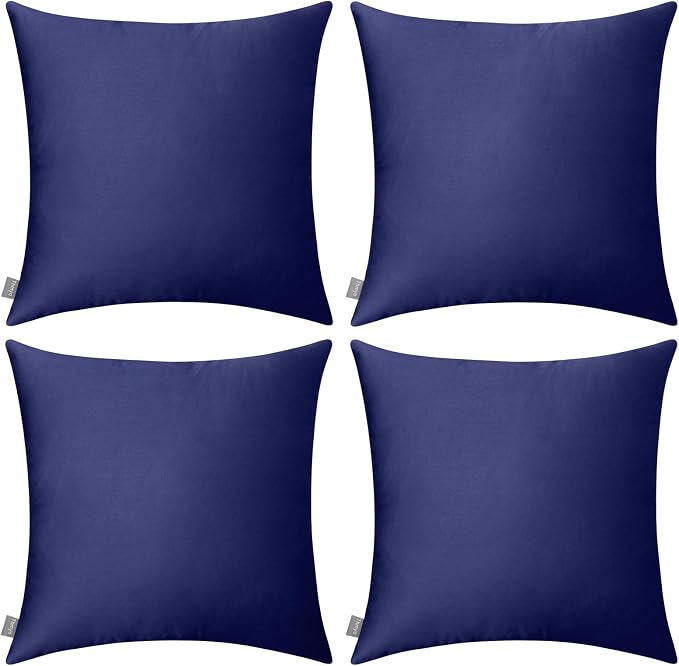 Thmyo 4-Pack 100% Cotton Comfortable Solid Decorative Throw Pillow Case by Thmyo