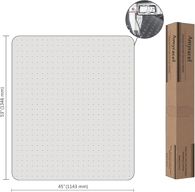 Amyracel Office Chair Mat for Low Pile Carpets, 53” x 45” Office Mats for - Image 6