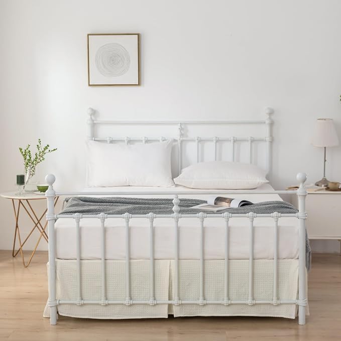 Bed Skirt King Size, Pleated Waffle Weave Bed Skirt - Image 6