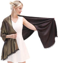 LMVERNA Women's Sparkling Metallic Soft Pashmina Shawls and Wraps Scarf in by LMVERNA