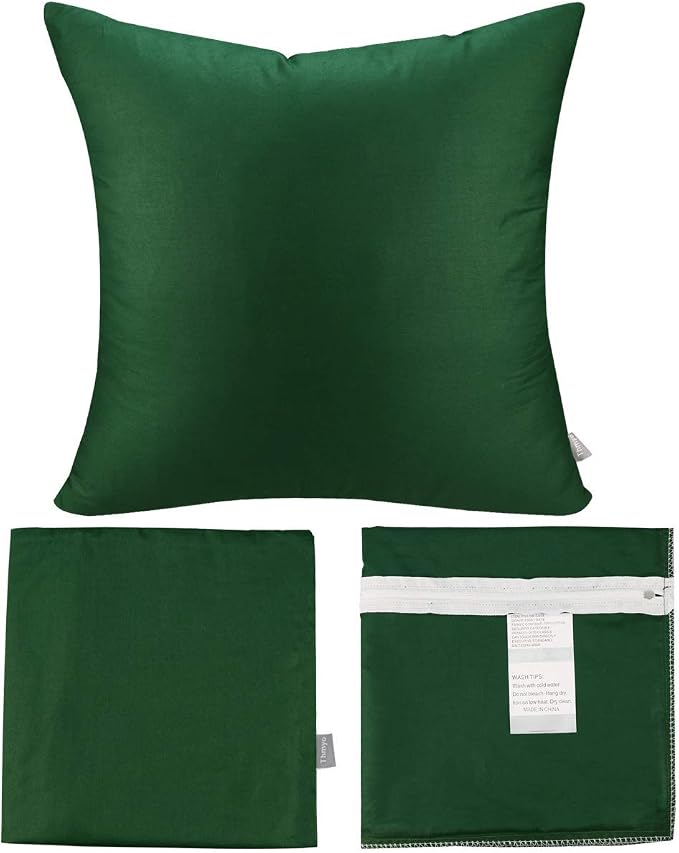 Thmyo 4-Pack 100% Cotton Comfortable Solid Decorative Throw Pillow Case Square - Image 7
