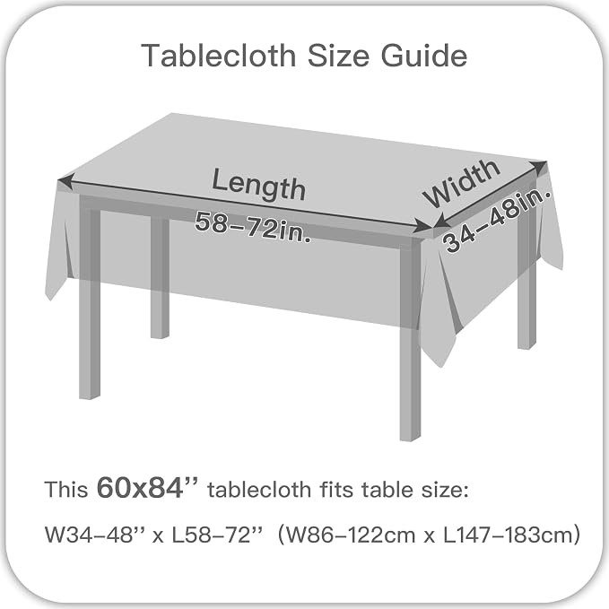 maxmill 2 Pack 60 x 84 Inch Beige Faux Linen Textured Rectangle Tablecloth - Image 7