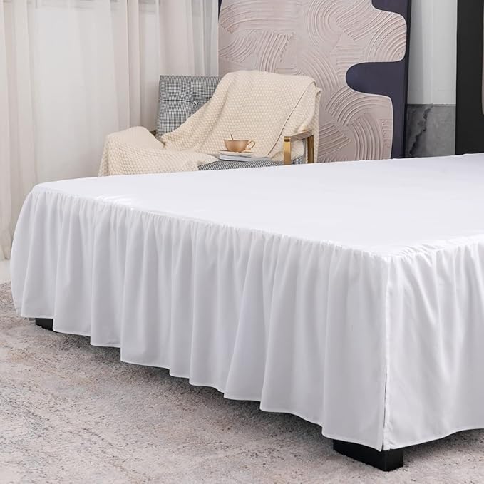 TSUTOMI Bed Skirt King Size Ruffled Bed Skirt - Image 5