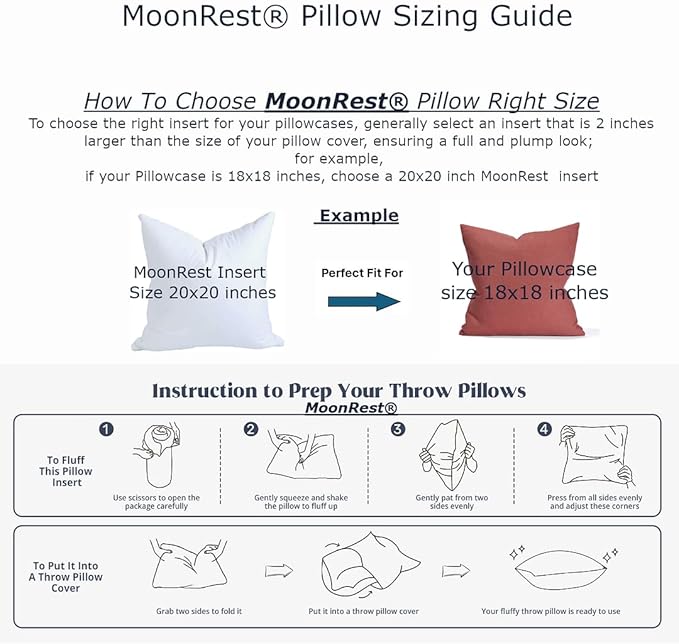 MoonRest® 14x38 Inch Synthetic Down Alternative Rectangle Pillow Insert Form - Image 5