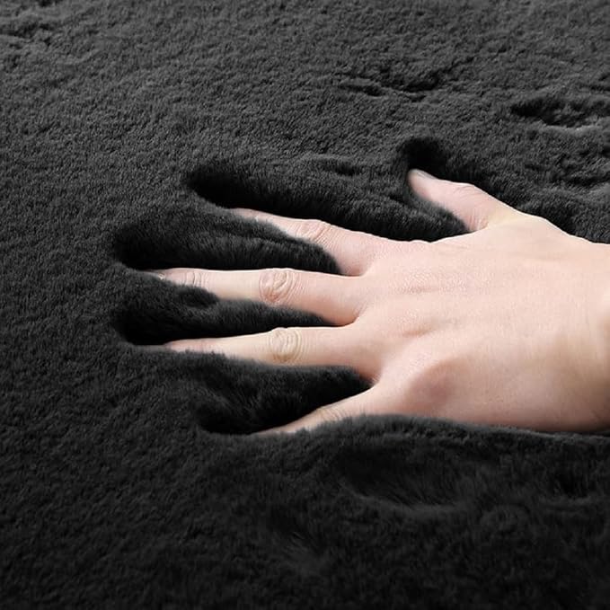 Black Washable Area Rugs 6x9 Rugs - Image 7
