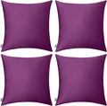 4-Pack 100% Cotton Comfortable Solid Decorative Throw Pillow Case, Thmyo Square by Thmyo