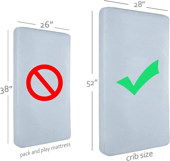Waterproof Crib Mattress Protector, Cotton Fabric Toddler Mattress Sheets - Image 2