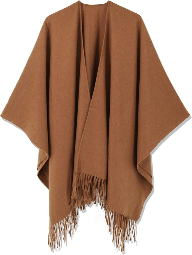 Breezy Lane Women's Shawl Wraps Warm Poncho Ruana Wrap Cardigan - Image 2