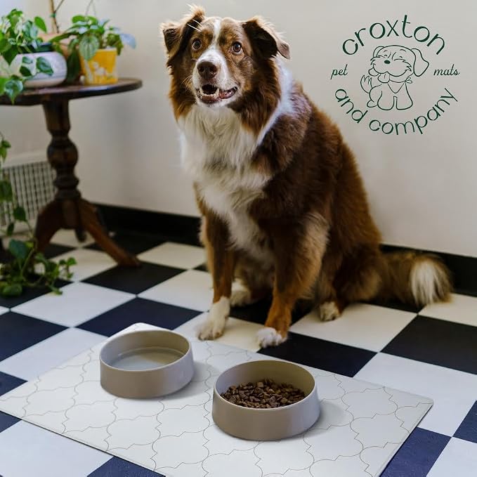 CROXTON & CO. Non-Slip Faux Leather Pet Feeding Mat - Image 6