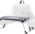 Nestl Fur Reading Pillow with Laptop Lap Desk, Stylish Back Pillow by Nestl