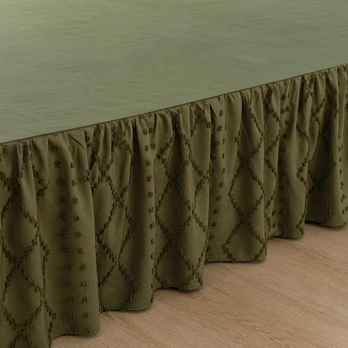 Bed Skirt Queen Size Ruffled Bed Skirt - Image 6
